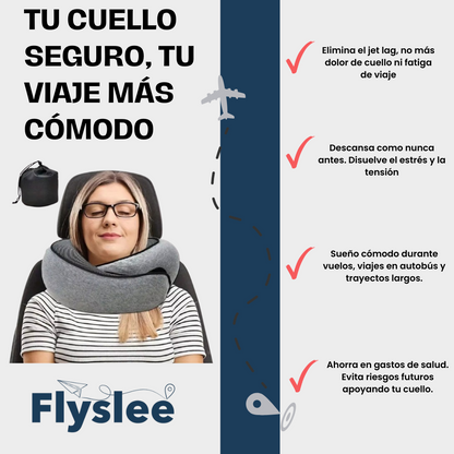 Cojín de Viaje Ergonómico Soporte Cuello 360°