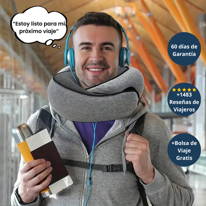 Cojín de Viaje Ergonómico Soporte Cuello 360°